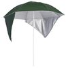vidaXL strandparasol med sidev&aelig;gge 215 cm gr&oslash;n