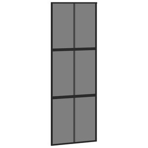 vidaXL skyded&oslash;r 76x205 cm h&aelig;rdet glas og aluminium sort