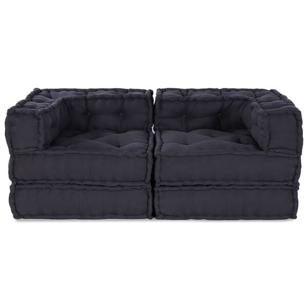 vidaXL Modulsofa 2 pcs Antracit 140 x 70 x 56 cm Stof