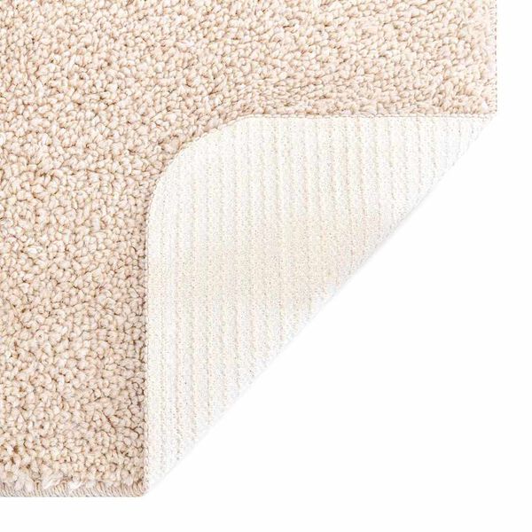 vidaXL Anti-slip Shaggy tæppe Creme 160 x 160 cm PP