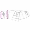 vidaXL Tunneltelt med tag Gr&oslash;n og Hvid 740 x 370 x 220 cm