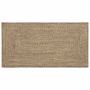vidaXL Omr&aring;de t&aelig;ppe Naturfarvet og sort 80 x 150 cm Jute