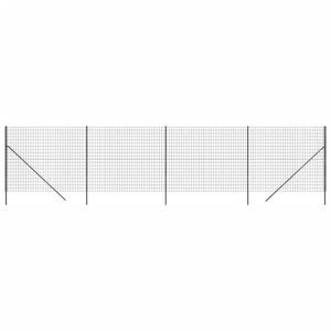 vidaXL tr&aring;dhegn 1,4x10 m galvaniseret st&aring;l antracitgr&aring;