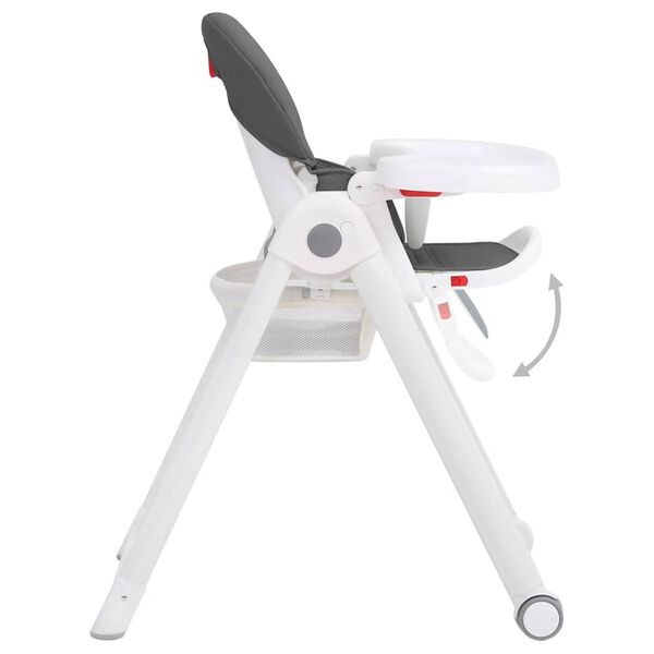 vidaXL h&oslash;jstol aluminium m&oslash;rkegr&aring;