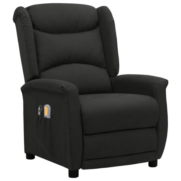 vidaXL eldrevet massagestol stof sort