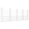 vidaXL gabionkurv med 5 stolper 500x20x200 cm U-facon jern