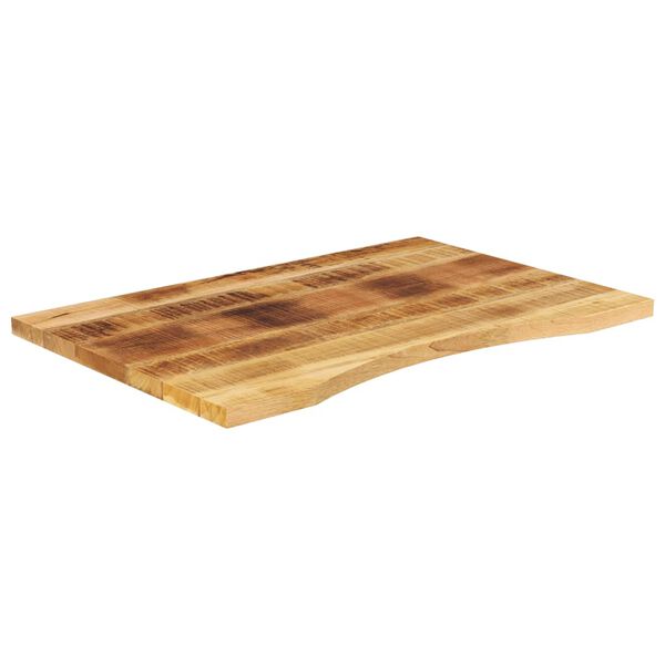 vidaXL bordplade med kurvet form 90x60x2,5 cm ru massivt mangotræ