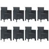 vidaXL Have Spisebordss&aelig;t 9 pcs Antracit Polypropylen