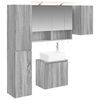 vidaXL Badev&aelig;relsesskabs&aelig;t 5 pcs Gr&aring; Sonoma 50 x 14,5 x 70 cm