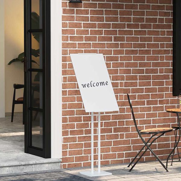 vidaXL Messesk&aelig;rme 2 pcs Hvid 26,5 x 26,5 x 150 cm St&aring;l