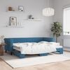vidaXL daybed med udtr&aelig;k 80x200 cm velour bl&aring;