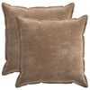 vidaXL Pudebetr&aelig;k 2 pcs HOUTEN Brun 60 x 60 cm Chenille Stof