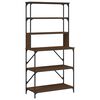 vidaXL k&oslash;kkenreol 6 hylder 90x40x180 cm konstrueret tr&aelig; brunt egetr&aelig;