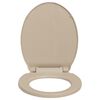 vidaXL soft close toiletsæde quick release oval beige