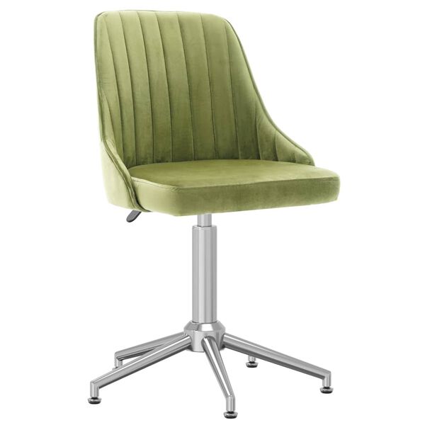 vidaXL drejelige spisebordsstole 4 stk. fl&oslash;jl lysegr&oslash;n