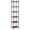 vidaXL bogreol 6 hylder 40x30x188 cm konstrueret tr&aelig; brunt eg