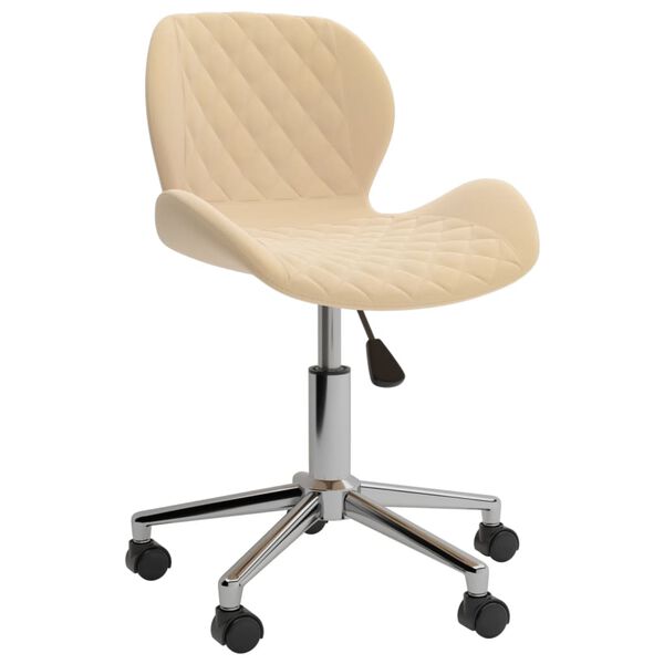 vidaXL drejelig spisebordsstol fl&oslash;jl cremefarvet