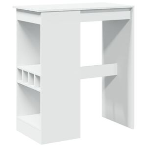vidaXL barbord med stativer 90x47,5x103,5 cm konstrueret tr&aelig; hvid