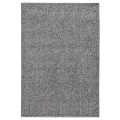 vidaXL gulvtæppe 160x230 cm kort luv grå