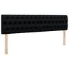 vidaXL ottoman seng med madras & LEDs 180x200cm stof sort