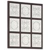 vidaXL h&aring;ndsk&aring;ret v&aelig;gpanel 60x60x1,5 cm MDF brun og hvid