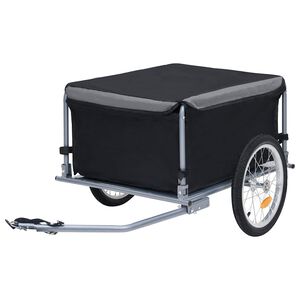 vidaXL cykelvogn 65 kg sort og gr&aring;