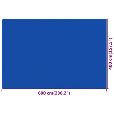 vidaXL telttæppe 400x600 cm HDPE blå