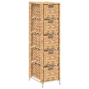 vidaXL opbevaringsenhed med 6 kurve 47 x 37 x 100 cm vandhyacint