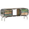 vidaXL tv-bord 110x30x42 cm massivt genbrugstr&aelig; flerfarvet