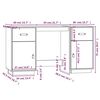 vidaXL skrivebord med skabe 135x50x75 cm massivt fyrretr&aelig;
