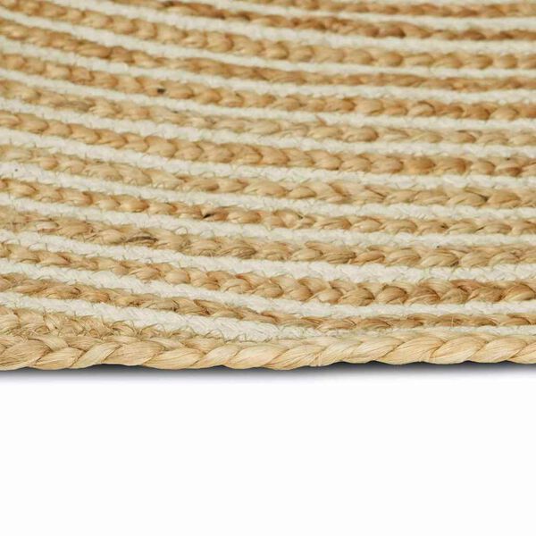 vidaXL T&aelig;ppe Natur og hvid 205 x 305 cm Jute