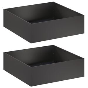 vidaXL Have Blomsterkrukke 2 stk. Sort 80 x 80 x 30 cm Koldvalset st&aring;l