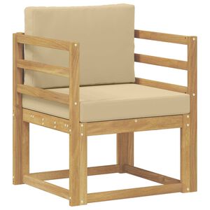 vidaXL 2 Stk Udend&oslash;rs sofagruppe Polyester Hvid og Beige