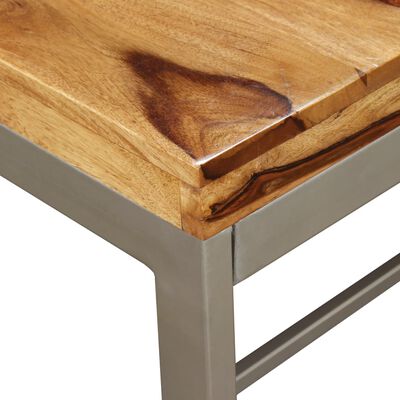vidaXL spisebord i massivt sheeshamtræ og stål 180 cm