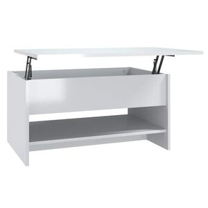 vidaXL sofabord 80x50x40 cm konstrueret tr&aelig; hvid h&oslash;jglans