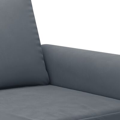 vidaXL sofasæt 3 dele med puder velour mørkegrå