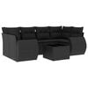 vidaXL sofas&aelig;t til haven 7 dele med hynder polyrattan sort