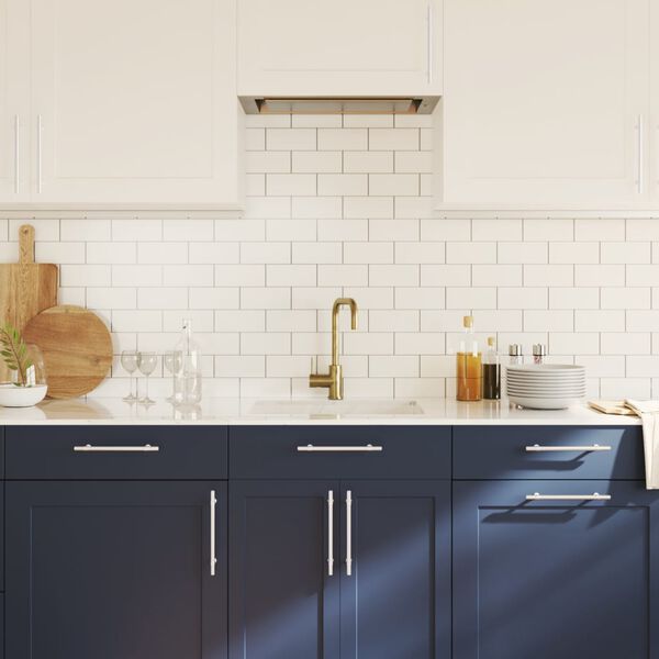 vidaXL skabsh&aring;ndtag 10 stk. 160 mm rustfrit st&aring;l s&oslash;lvfarvet