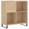 vidaXL vinylskab 84,5x38x39 cm konstrueret tr&aelig; sonoma-eg