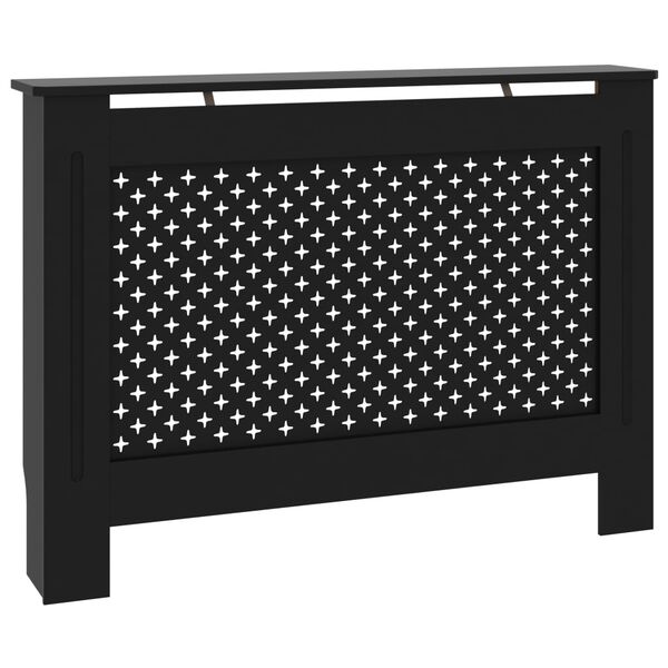 vidaXL radiatorskjuler 112x19x81,5 cm MDF sort