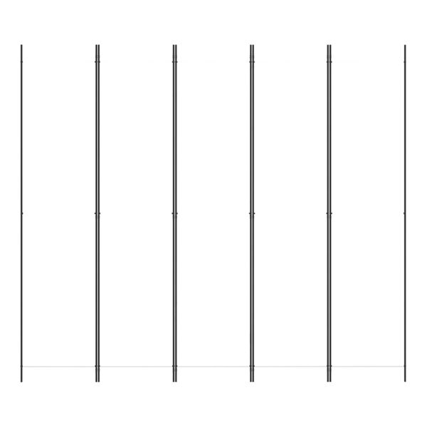 vidaXL 5-panels rumdeler 250x220 cm stof hvid