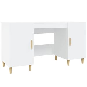 vidaXL skrivebord 140x50x75 cm konstrueret tr&aelig; hvid