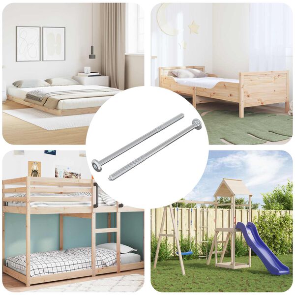 vidaXL Skrue 2 pcs S&oslash;lv M6 x 120 mm St&aring;l