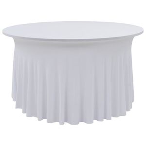 vidaXL str&aelig;kbare bordduge med sk&oslash;rt 2 stk. 120x74 cm hvid