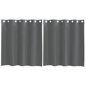 vidaXL voile-gardiner med &oslash;skner 2 stk. 140x140 cm m&oslash;rkegr&aring;