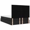 vidaXL Seng med opbevaring og LED Sort 140 x 190 cm Polyester