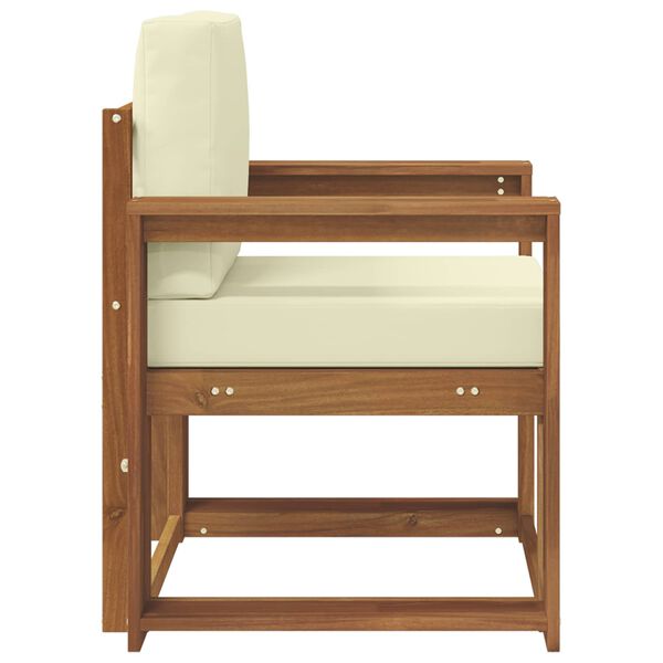 vidaXL Udend&oslash;rs sofa Soli Akacietr&aelig; og polyester Naturfarvet