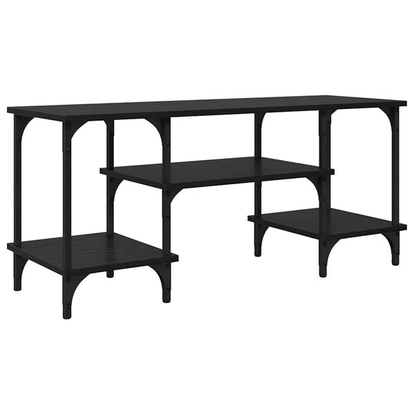 vidaXL TV-skab Sort eg 102 x 35 x 45,5 cm Ingeni&oslash;rt tr&aelig; og jern