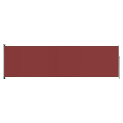 vidaXL sammenrullelig sidemarkise til terrassen 180x600 cm rød