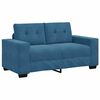 vidaXL Sofa S&aelig;t 3 pcs Bl&aring; 221 x 80 x 80 cm Fl&oslash;jl
